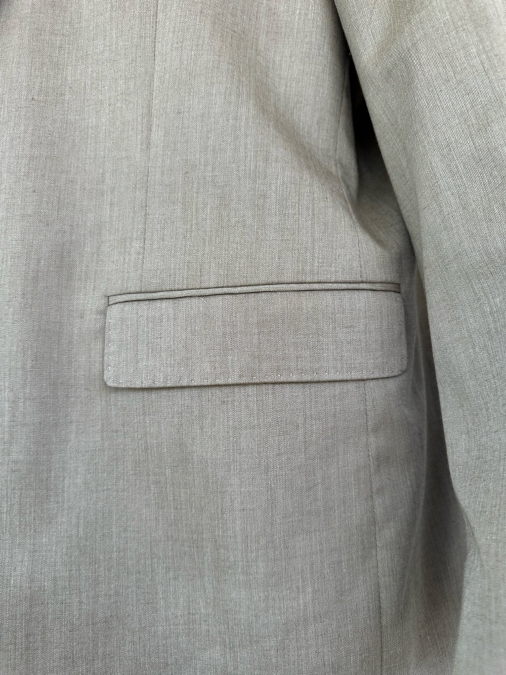 Classic Perry Ellis Two-Button Suit Jacket/ Blazer Light Tan or Khaki color - Picture 11 of 17
